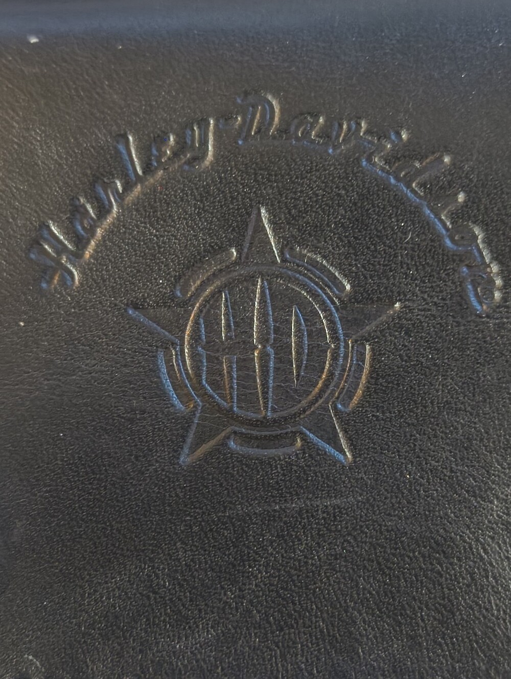 Harley-Davidson Black Leather Key & Card Holder with Silver Snap